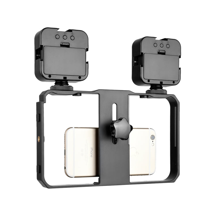 YELANGU PC201 YLG1801A Vlogging Live Broadcast LED Selfie Light Smartphone Video Rig Handle Stabilizer Plastic Bracket Kits - free shipping - PMC TechLife - Order now!