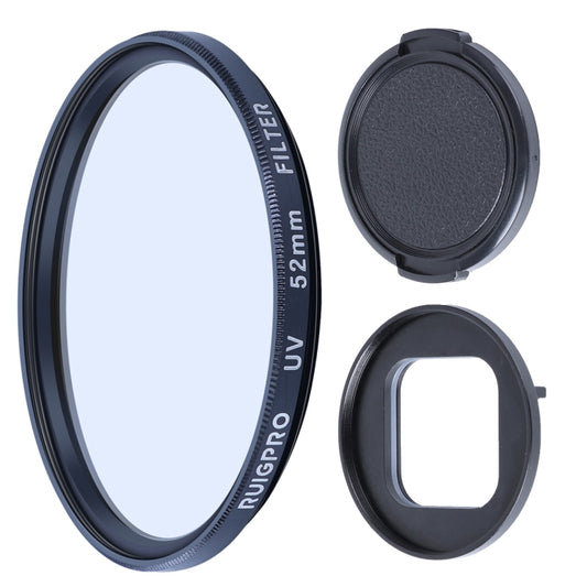 RUIGPRO for GoPro HERO10 Black / HERO9 Black Professional 52mm UV Lens Filter with Filter Adapter Ring & Lens Cap - free shipping - PMC Jewellery - Order now!
