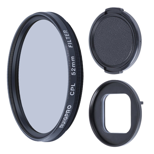 RUIGPRO for GoPro HERO10 Black / HERO9 Black Professional 52mm CPL Lens Filter with Filter Adapter Ring & Lens Cap - free shipping - PMC Jewellery - Order now!