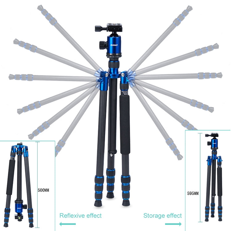 TRIOPO Oubao C-608S Adjustable Portable Carbon Fiber Tripod with Ball Head for SLR Camera - free shipping - PMC TechLife - Order now!