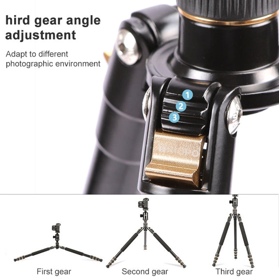 TRIOPO 554 Adjustable Portable  Aluminum Alloy Tripod with D-2A Ball Head for SLR Camera