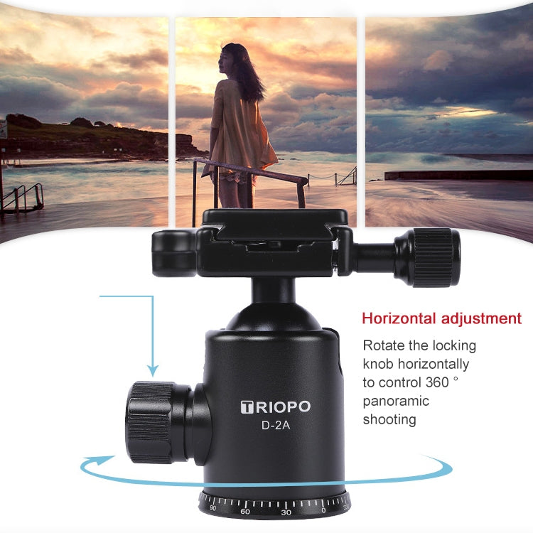 TRIOPO 554 Adjustable Portable  Aluminum Alloy Tripod with D-2A Ball Head for SLR Camera - free shipping - PMC Jewellery - Order now!