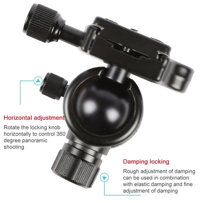 TRIOPO 554 Adjustable Portable  Aluminum Alloy Tripod with D-2A Ball Head for SLR Camera - free shipping - PMC Jewellery - Order now!