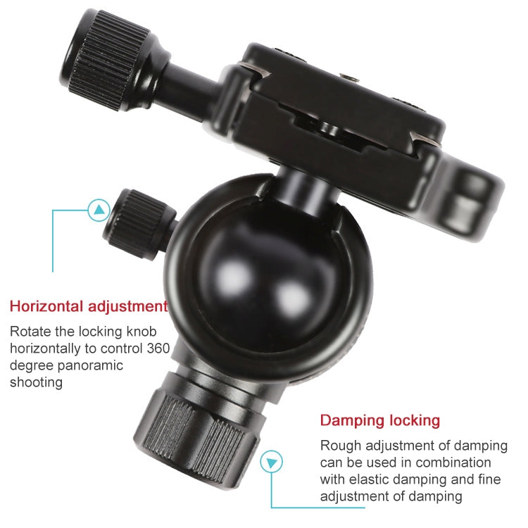 TRIOPO 554 Adjustable Portable  Aluminum Alloy Tripod with D-2A Ball Head for SLR Camera