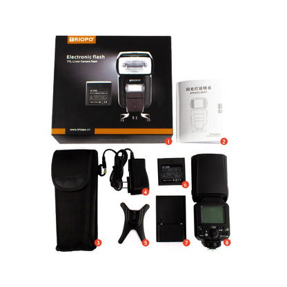 Triopo TR-666 2000mAh 2.4G Wireless Dual TTL Mode Flash Speedlite for Canon / Nikon DSLR Cameras - free shipping - PMC Jewellery - Order now!