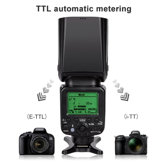 Triopo TR-666 2000mAh 2.4G Wireless Dual TTL Mode Flash Speedlite for Canon / Nikon DSLR Cameras
