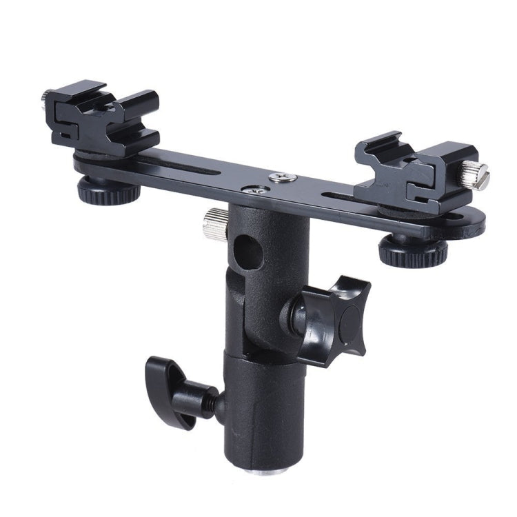 Double Hot Shoe Flash Stand Bracket - free shipping - PMC Jewellery - Order now!