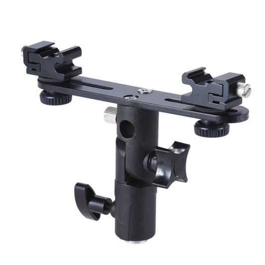 Double Hot Shoe Flash Stand Bracket - free shipping - PMC Jewellery - Order now!