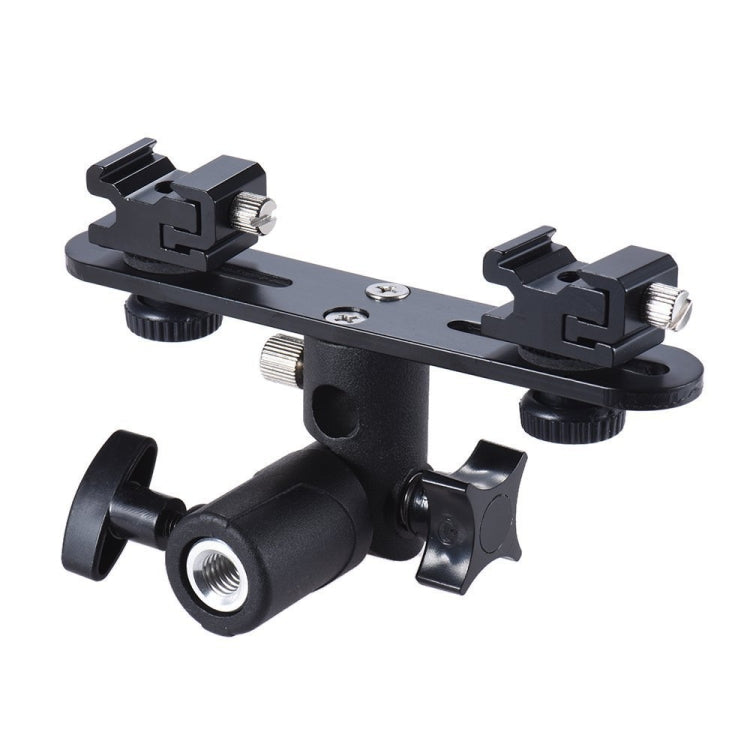 Double Hot Shoe Flash Stand Bracket - free shipping - PMC Jewellery - Order now!