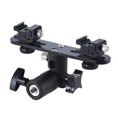 Double Hot Shoe Flash Stand Bracket - free shipping - PMC Jewellery - Order now!
