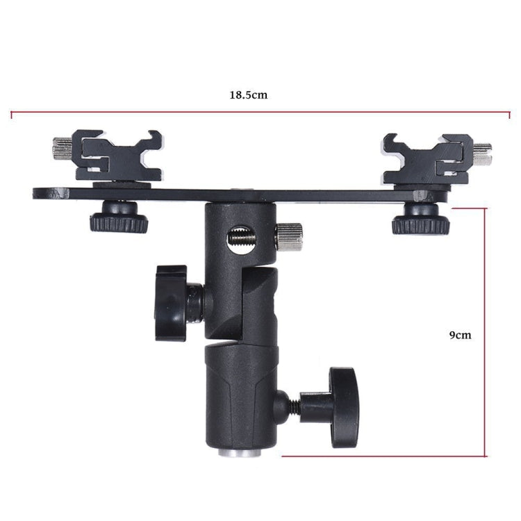 Double Hot Shoe Flash Stand Bracket - free shipping - PMC Jewellery - Order now!