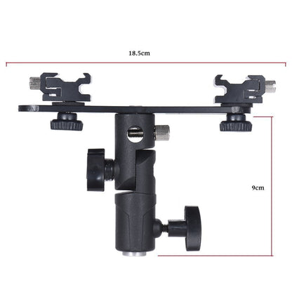 Double Hot Shoe Flash Stand Bracket - free shipping - PMC Jewellery - Order now!