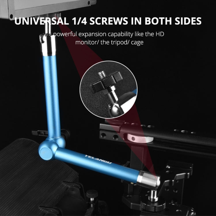 YELANGU 11 inch Adjustable Friction Articulating Magic Arm(Blue)