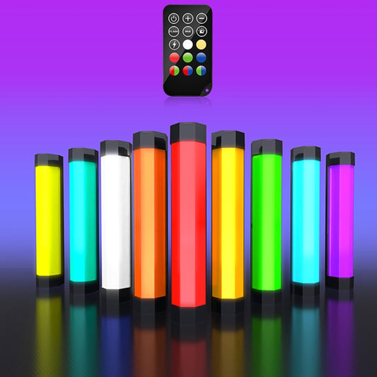 LUXCeO RGB Colorful Photo LED Stick Video Light APP Control Adjustable Color Temperature Waterproof Handheld LED Fill Light with Remote Control(Black) - free shipping - PMC Jewellery - Order now!