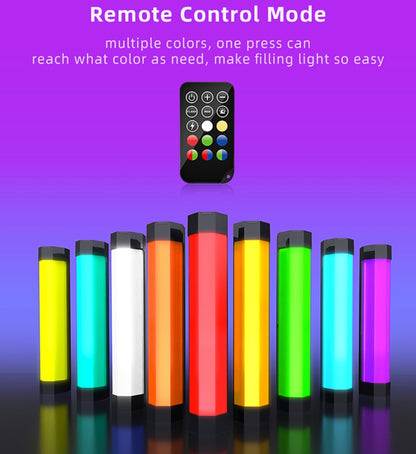 LUXCeO RGB Colorful Photo LED Stick Video Light APP Control Adjustable Color Temperature Waterproof Handheld LED Fill Light with Remote Control(Black) - free shipping - PMC Jewellery - Order now!