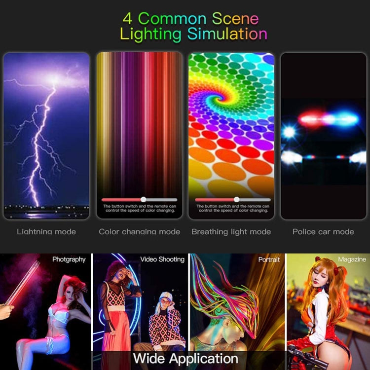 LUXCeO P7RGB Pro Colorful Photo LED Stick Video Light APP Control Adjustable Color Temperature Water-resistant Handheld LED Fill Light with Remote Control