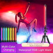 LUXCeO P7RGB Pro Colorful Photo LED Stick Video Light APP Control Adjustable Color Temperature Water-resistant Handheld LED Fill Light with Remote Control