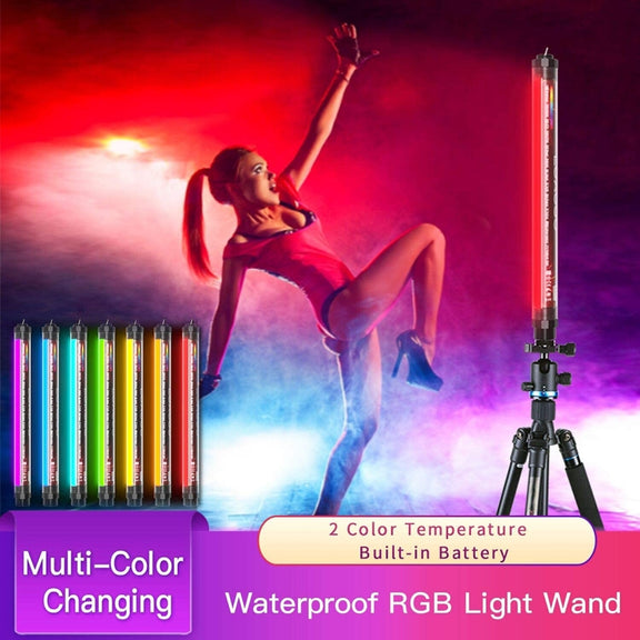 LUXCeO P7RGB Pro Colorful Photo LED Stick Video Light APP Control Adjustable Color Temperature Water-resistant Handheld LED Fill Light with Remote Control