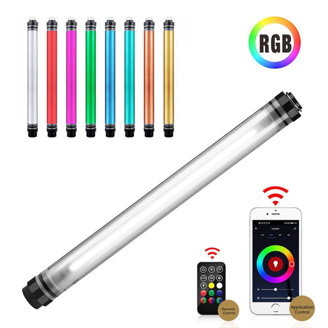 LUXCeO P7RGB Pro Colorful Photo LED Stick Video Light APP Control Adjustable Color Temperature Water-resistant Handheld LED Fill Light with Remote Control