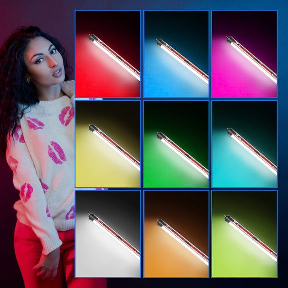 LUXCeO P7RGB Pro Colorful Photo LED Stick Video Light APP Control Adjustable Color Temperature Water-resistant Handheld LED Fill Light with Remote Control