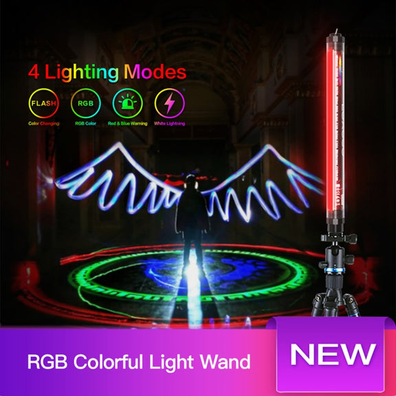 LUXCeO P7RGB Colorful Photo LED Stick Video Light APP Control Adjustable Color Temperature Water-resistant Handheld LED Fill Light with Remote Control