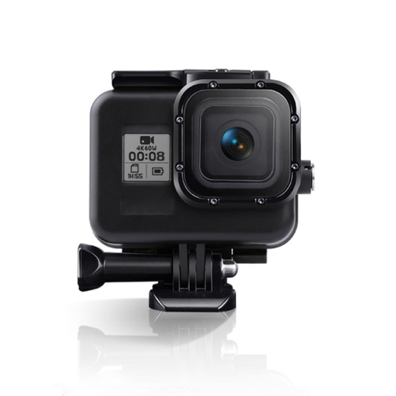 For GoPro HERO8 Black 45m Water-resistant Housing Protective Case with Buckle Basic Mount & Screw & Floating Bobber Grip & Strap & Anti-Fog Inserts(Black)
