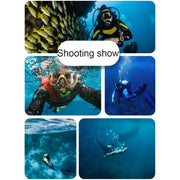 For GoPro HERO8 Black 45m Water-resistant Housing Protective Case with Buckle Basic Mount & Screw & (Purple, Red, Pink) Filters & Floating Bobber Grip & Strap & Anti-Fog Inserts (Transparent)