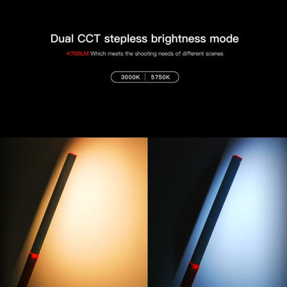 LUXCeO Q508D Dual Color Temperature Photo LED Stick Video Light Handheld LED Fill Light Flash Lighting Lamp(Orange) - free shipping - PMC Jewellery - Order now!