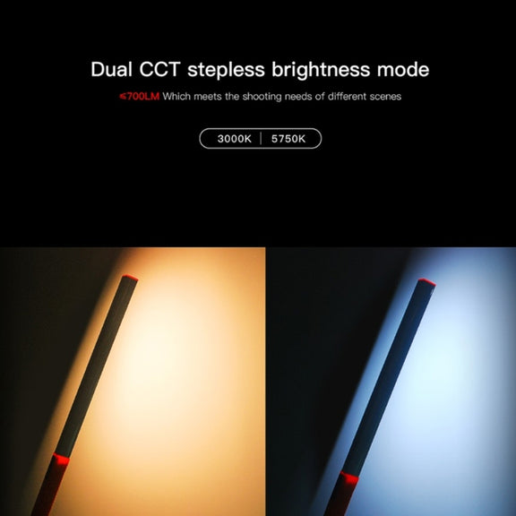 LUXCeO Q508D Dual Color Temperature Photo LED Stick Video Light Handheld LED Fill Light Flash Lighting Lamp(Orange)