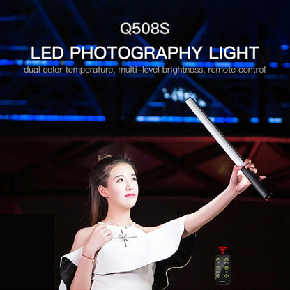LUXCeO Q508S Dual Color Temperature 1000LM Photo LED Stick Video Light Handheld LED Fill Light Flash Lighting Lamp (Black) - free shipping - PMC Jewellery - Order now!
