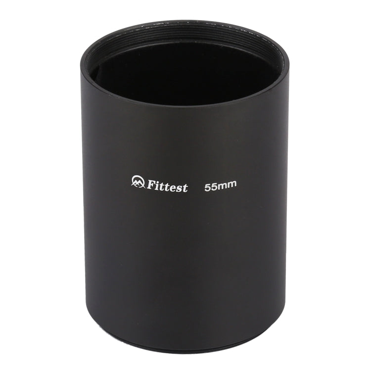 FITTEST 55mm Thread Type Straight Tube Full Metal Lens Hood Shade for Medium Telephoto Lens - free shipping - PMC Jewellery - Order now!