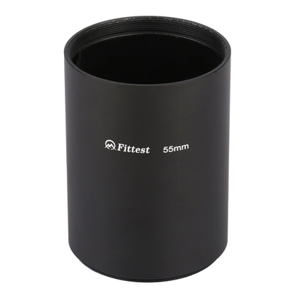 FITTEST 55mm Thread Type Straight Tube Full Metal Lens Hood Shade for Medium Telephoto Lens - free shipping - PMC Jewellery - Order now!