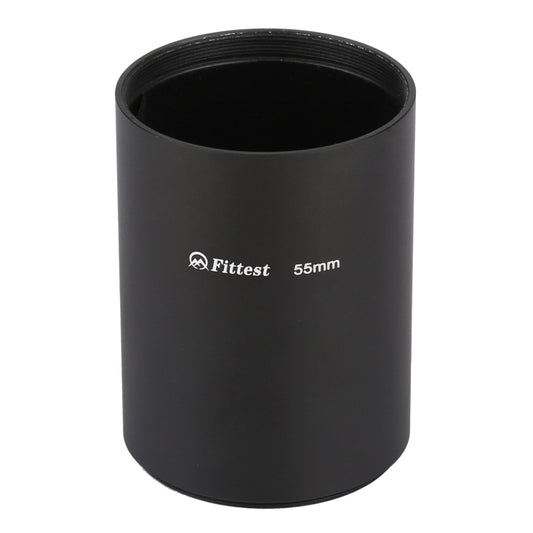 FITTEST 55mm Thread Type Straight Tube Full Metal Lens Hood Shade for Medium Telephoto Lens - free shipping - PMC Jewellery - Order now!