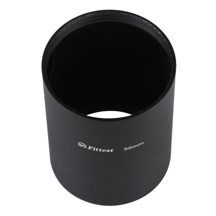 FITTEST 55mm Thread Type Straight Tube Full Metal Lens Hood Shade for Medium Telephoto Lens - free shipping - PMC Jewellery - Order now!