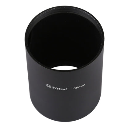 FITTEST 55mm Thread Type Straight Tube Full Metal Lens Hood Shade for Medium Telephoto Lens - free shipping - PMC Jewellery - Order now!