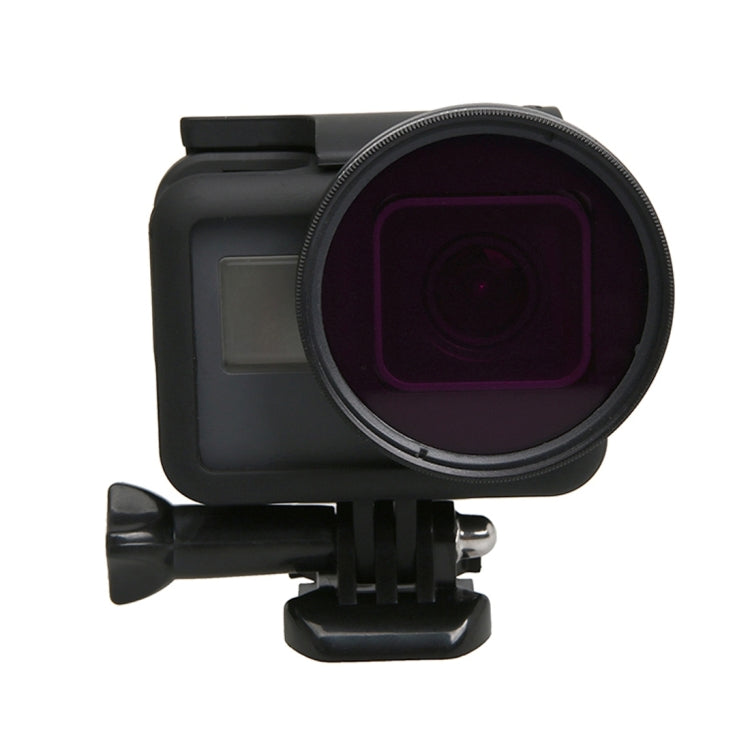 For GoPro HERO5 Sport Action Camera Proffesional 52mm Lens Filter(CPL + UV + ND8 + ND2 + Star 8 + Red + Yellow + FLD / Purple) & Water-resistant Housing Case Adapter Ring