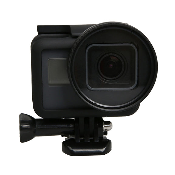 For GoPro HERO5 Sport Action Camera Proffesional 52mm Lens Filter(CPL + UV + ND8 + ND2 + Star 8 + Red + Yellow + FLD / Purple) & Water-resistant Housing Case Adapter Ring