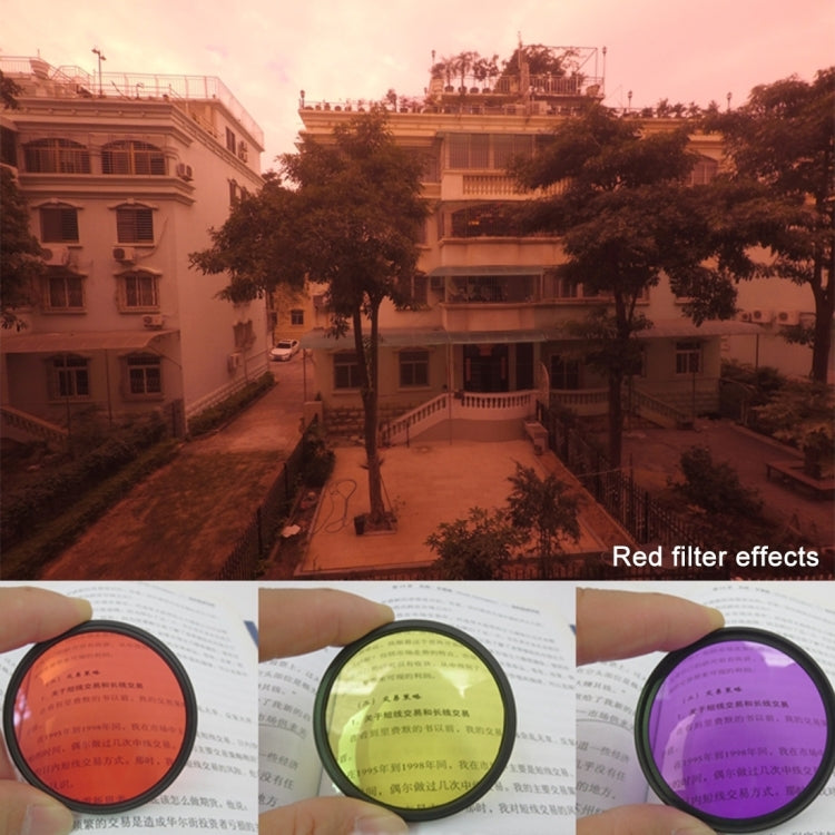 For GoPro HERO5 Sport Action Camera Proffesional 52mm Lens Filter(CPL + UV + ND8 + ND2 + Star 8 + Red + Yellow + FLD / Purple) & Water-resistant Housing Case Adapter Ring