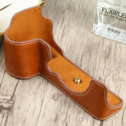 1/4 inch Thread PU Leather Camera Half Case Base for FUJIFILM X-S10 (Brown)
