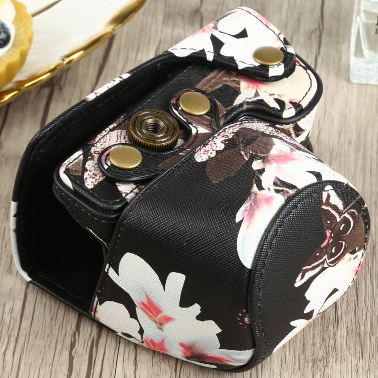 Flower Pattern PU Leather Camera Case for Sony A6000 / A6300 / A6400 / Nex 6 (Black) - free shipping - PMC TechLife - Order now!