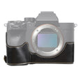 1/4 inch Thread PU Leather Camera Half Case Base for Sony ILCE-7RM4 / A7RM4 / A7R IV (Black) - free shipping - PMC TechLife - Order now!