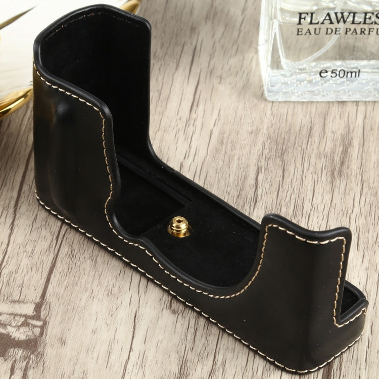 1/4 inch Thread PU Leather Camera Half Case Base for FUJIFILM XE4 (Black) - free shipping - PMC TechLife - Order now!