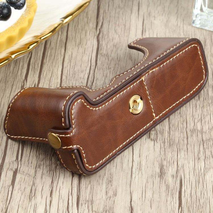 1/4 inch Thread PU Leather Camera Half Case Base for FUJIFILM XT200 (Coffee) - free shipping - PMC TechLife - Order now!