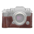 1/4 inch Thread Litchi Texture PU Leather Camera Half Case Base for FUJIFILM X-T4 (Coffee) - free shipping - PMC TechLife - Order now!
