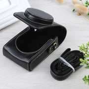 Vertical Flip Full Body Camera PU Leather Case Bag with Strap for Ricoh GR III / GRII, Sony ZV-1 / DSC-RX100M7 / RX100M6 / RX100M5 / RX100M2 (Black)