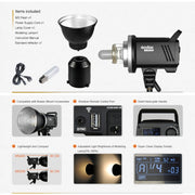 Godox MS300 Studio Flash Light 300Ws Bowens Mount Studio Speedlight with Cover(AU Plug)