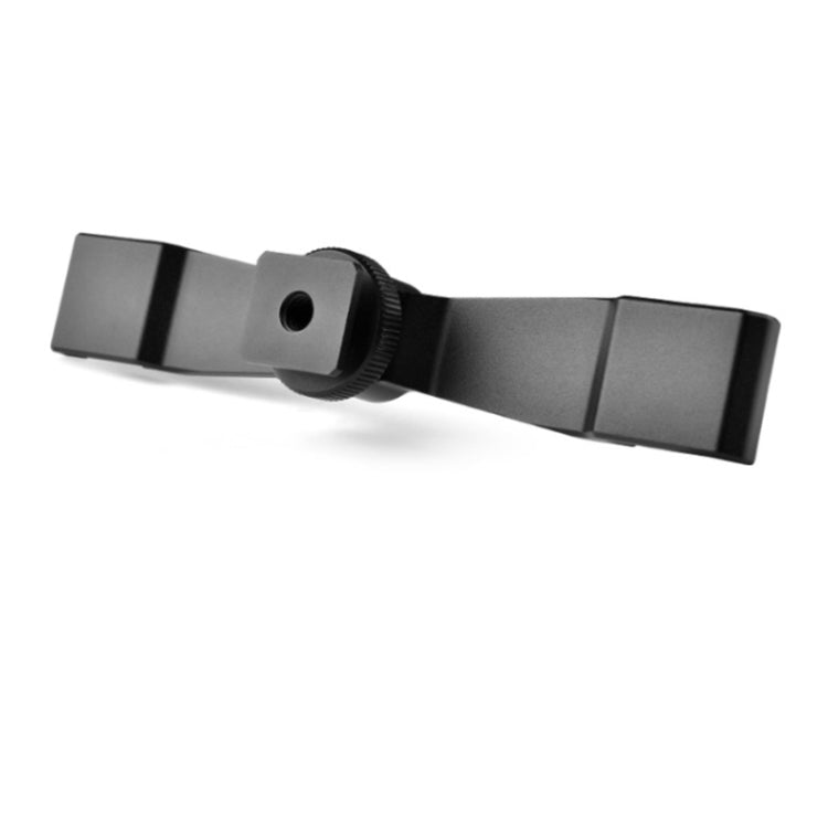 YELANGU A641 Cold Shoe to Dual Cold Shoe Mount Adapter Aluminum Alloy Extension Bracket (Black) - free shipping - PMC Jewellery - Order now!