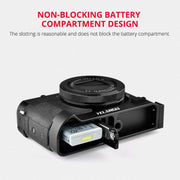 YELANGU CL9-A Camera Expansion Board Base L Plate Kit with LED Light + Tripod + Ball-head for Canon G7X2/ G7X3(Black)