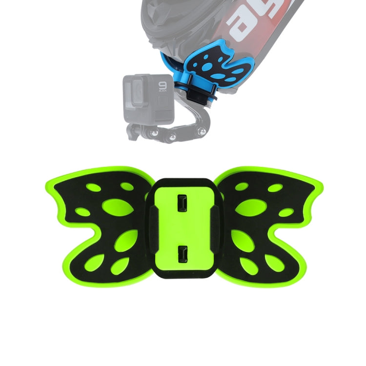 Butterfly Helmet Mount Adapter for GoPro, Insta360, DJI and Other Action Cameras(Fluorescent Green) - free shipping - PMC TechLife - Order now!