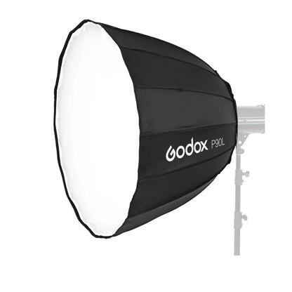 Godox P90L Diameter 90cm Parabolic Softbox Reflector Diffuser for Studio Speedlite Flash Softbox (Black) - free shipping - PMC Jewellery - Order now!